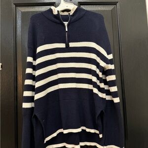 Women’s Navy and White Sweater by For the Republic only worn once.